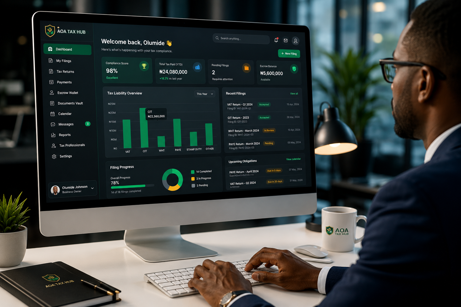 AOA tax dashboard